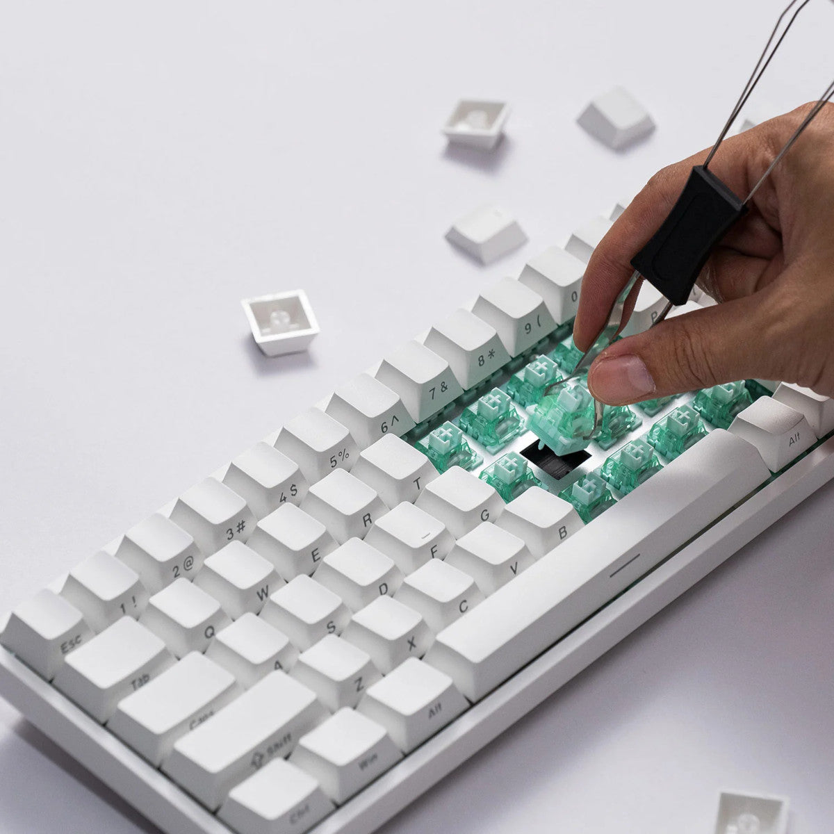 Klawiatura Magnetyczna MonsGeek Fun68 HE Biała Hotswap