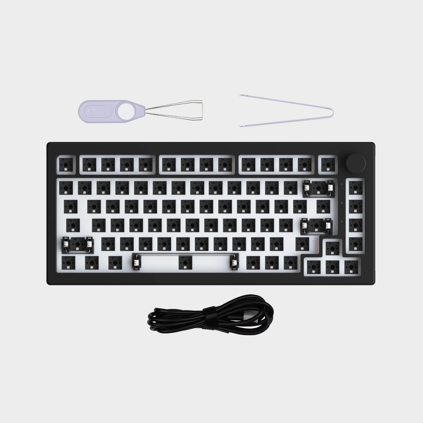 Klawiatura barebones czarna Akko 5075s DIY Kit VIA