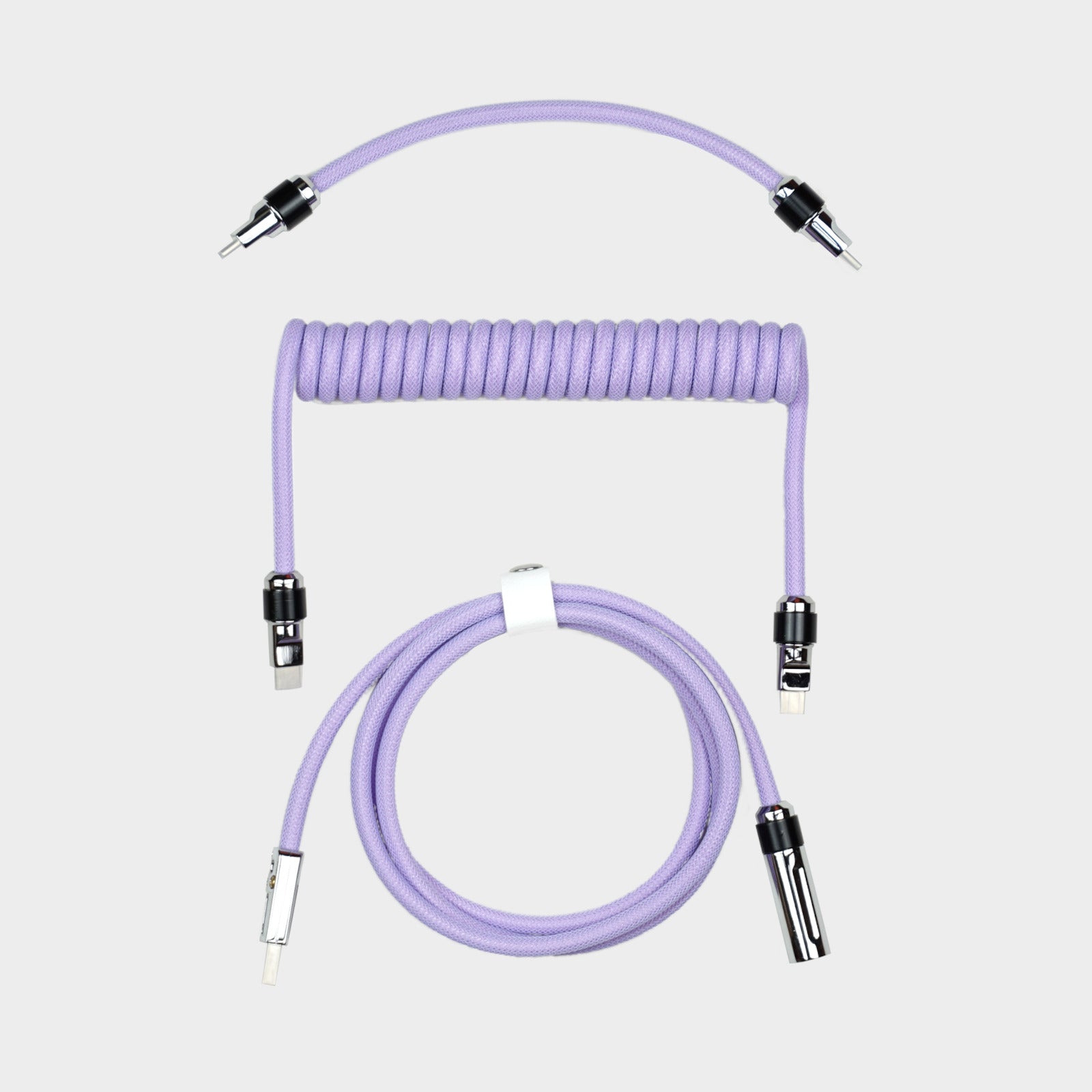Fioletowy kabel do klawiatury Coiled Cable Pro