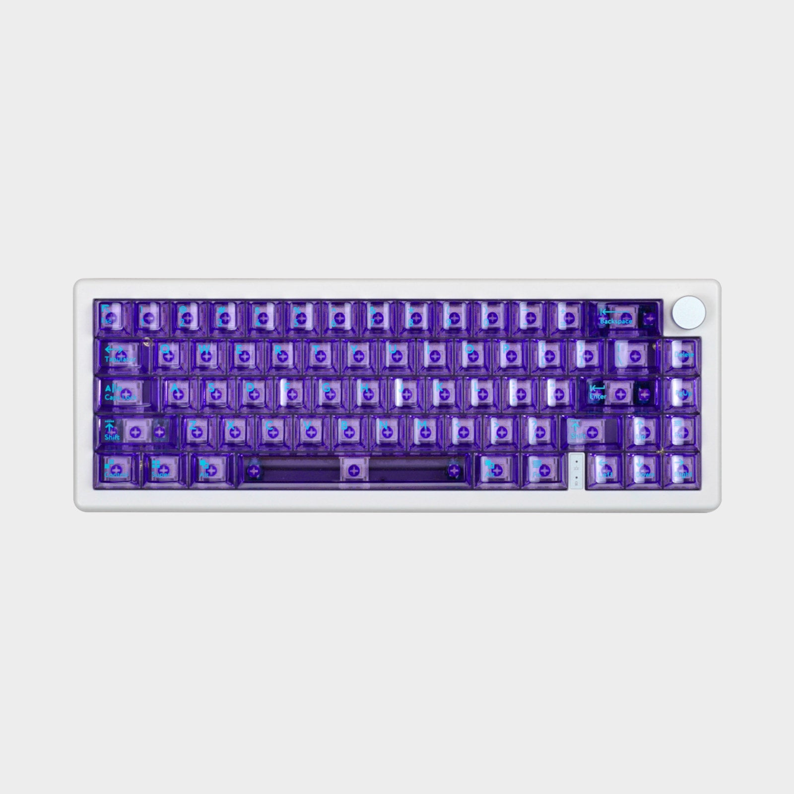 Keycapy Aifei Crystal Purple fioletowe przezroczyste