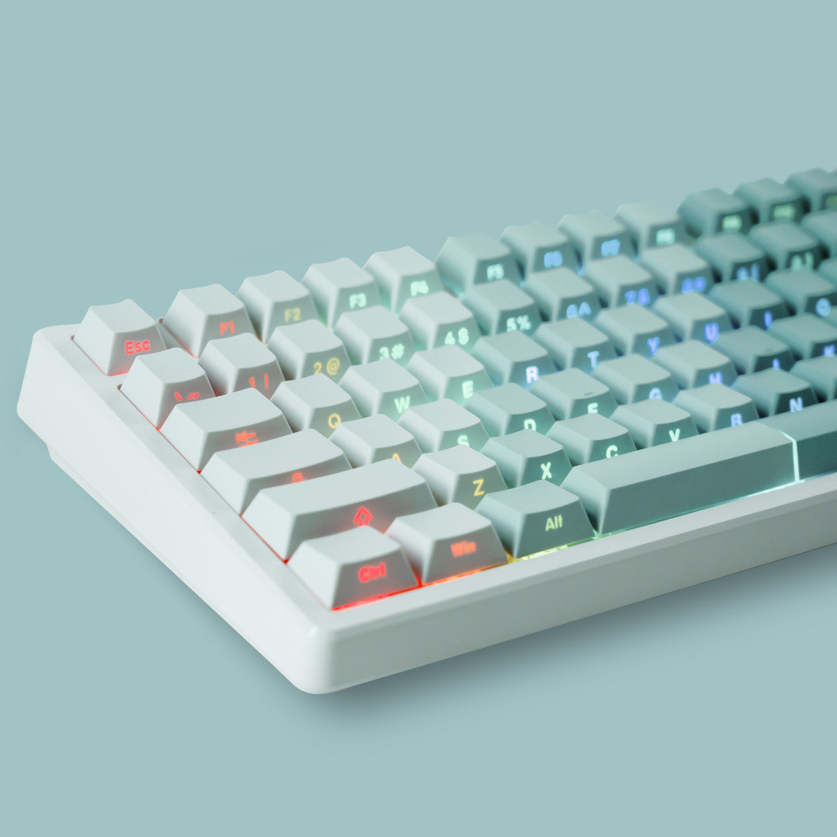 Keycapy Gradient Cyan Profil Cherry
