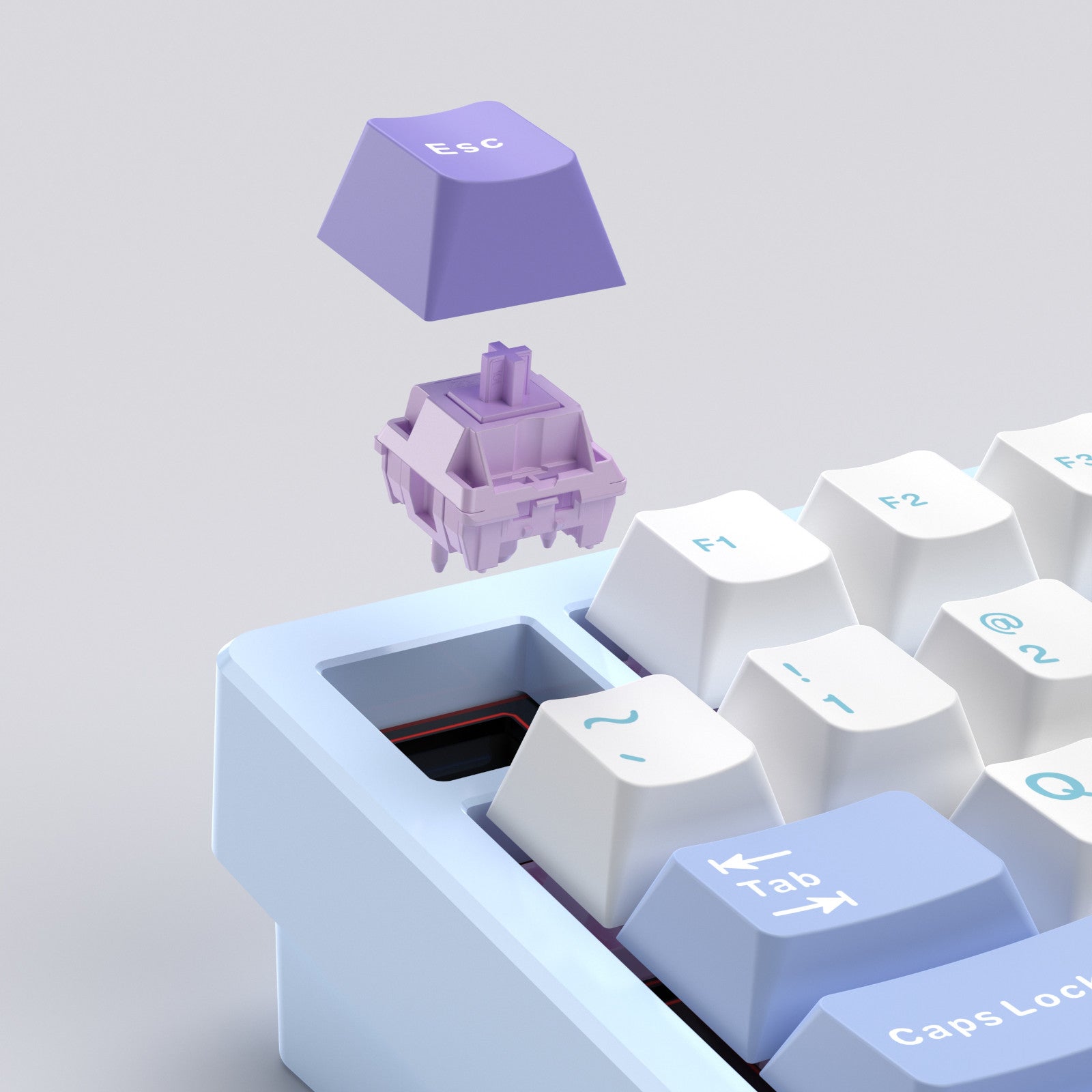 Klawiatura Rainy75 switche Violet