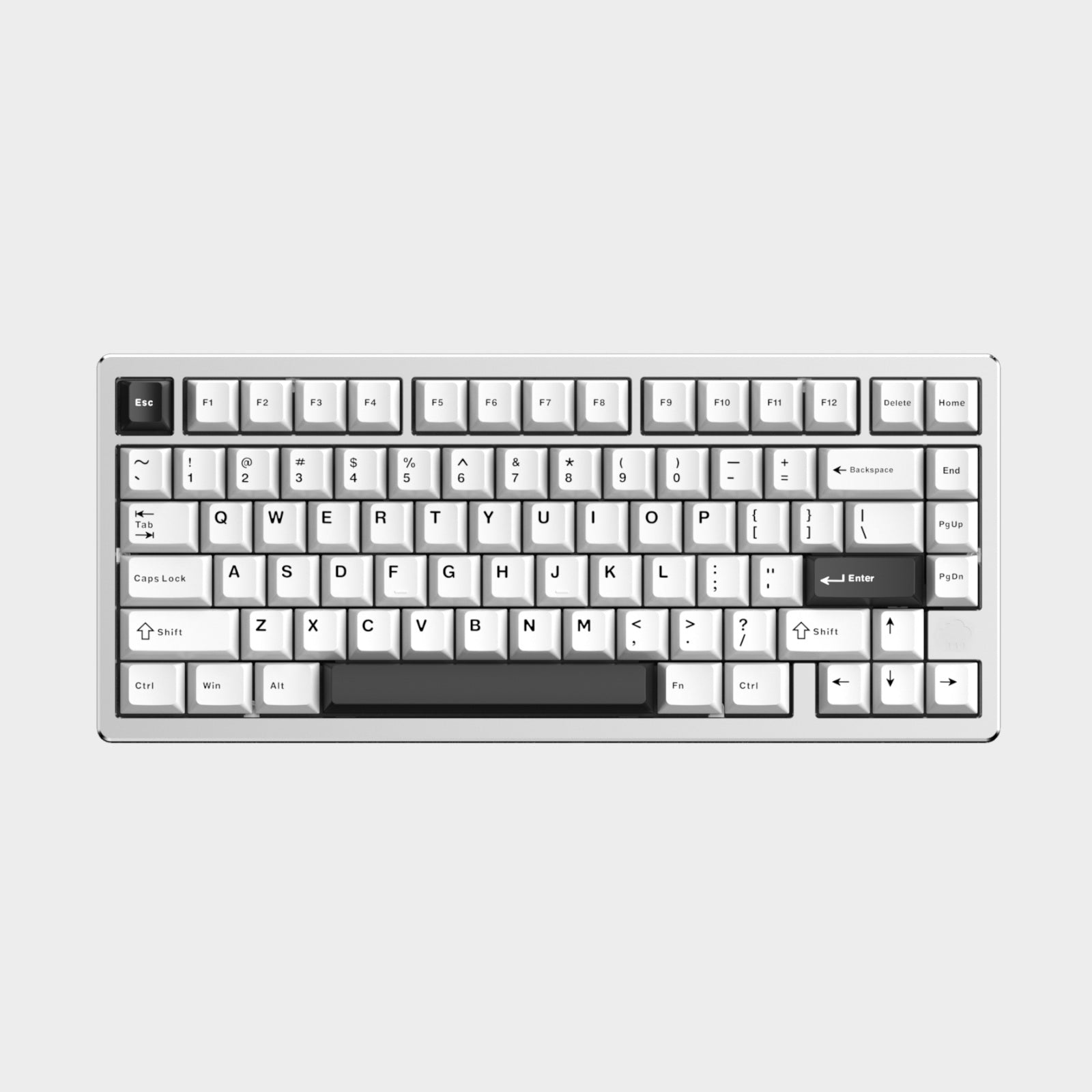 Aluminiowa Klawiatura Mechaniczna WOBKEY Rainy75 Srebrna Hotswap