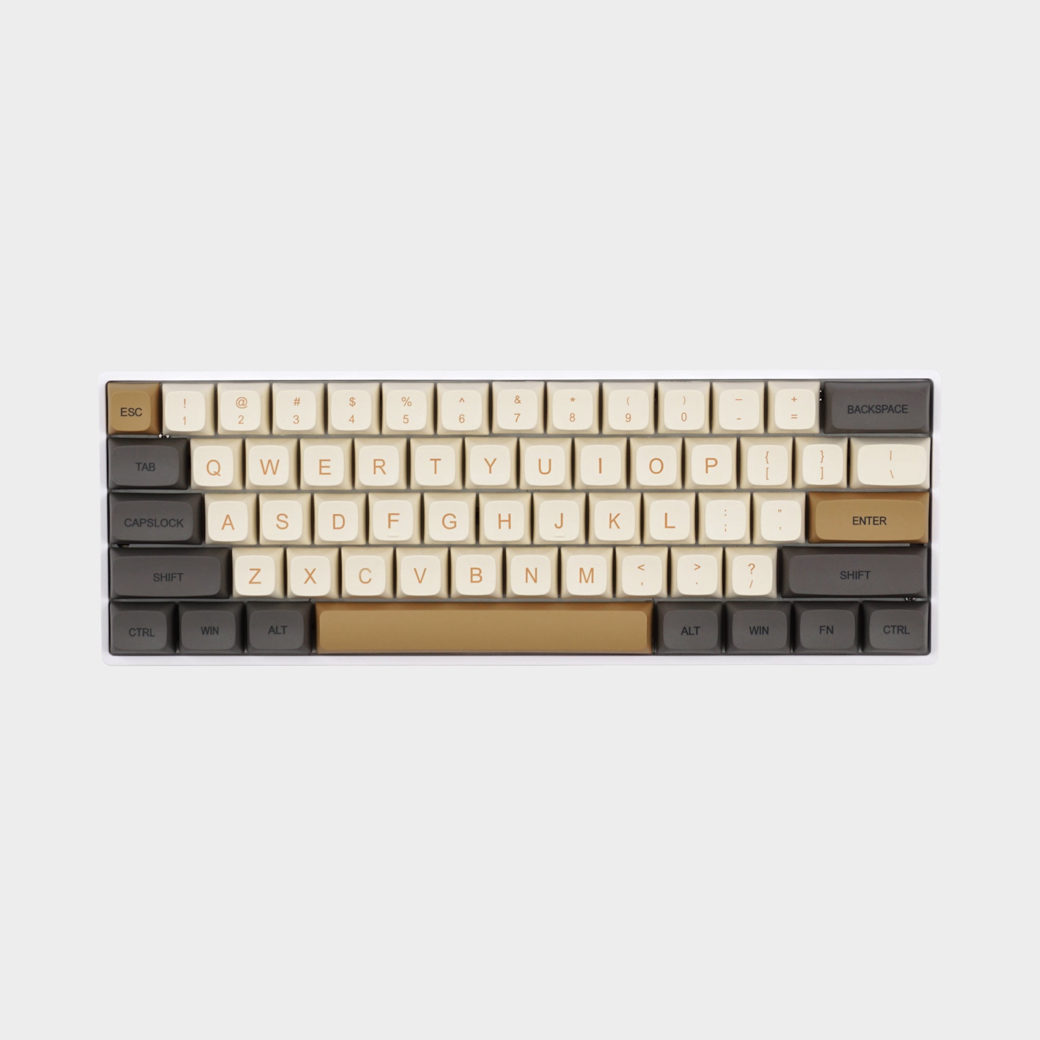 Keycapy Shimmer Dye-Sub PBT - Zestaw do klawiatury mechanicznej beżowe Profil XDA