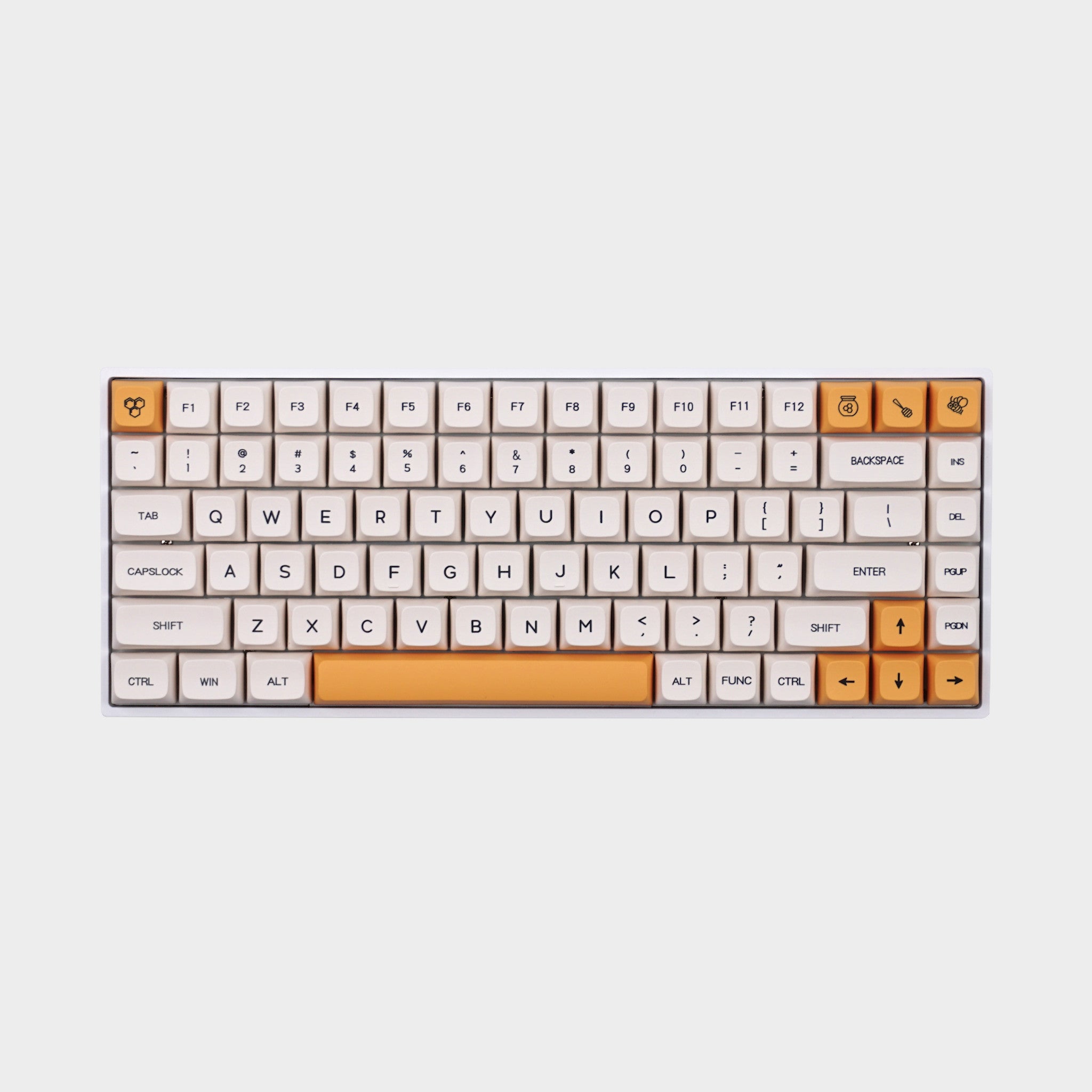 Keycapy XDA honey milk żółte akcenty