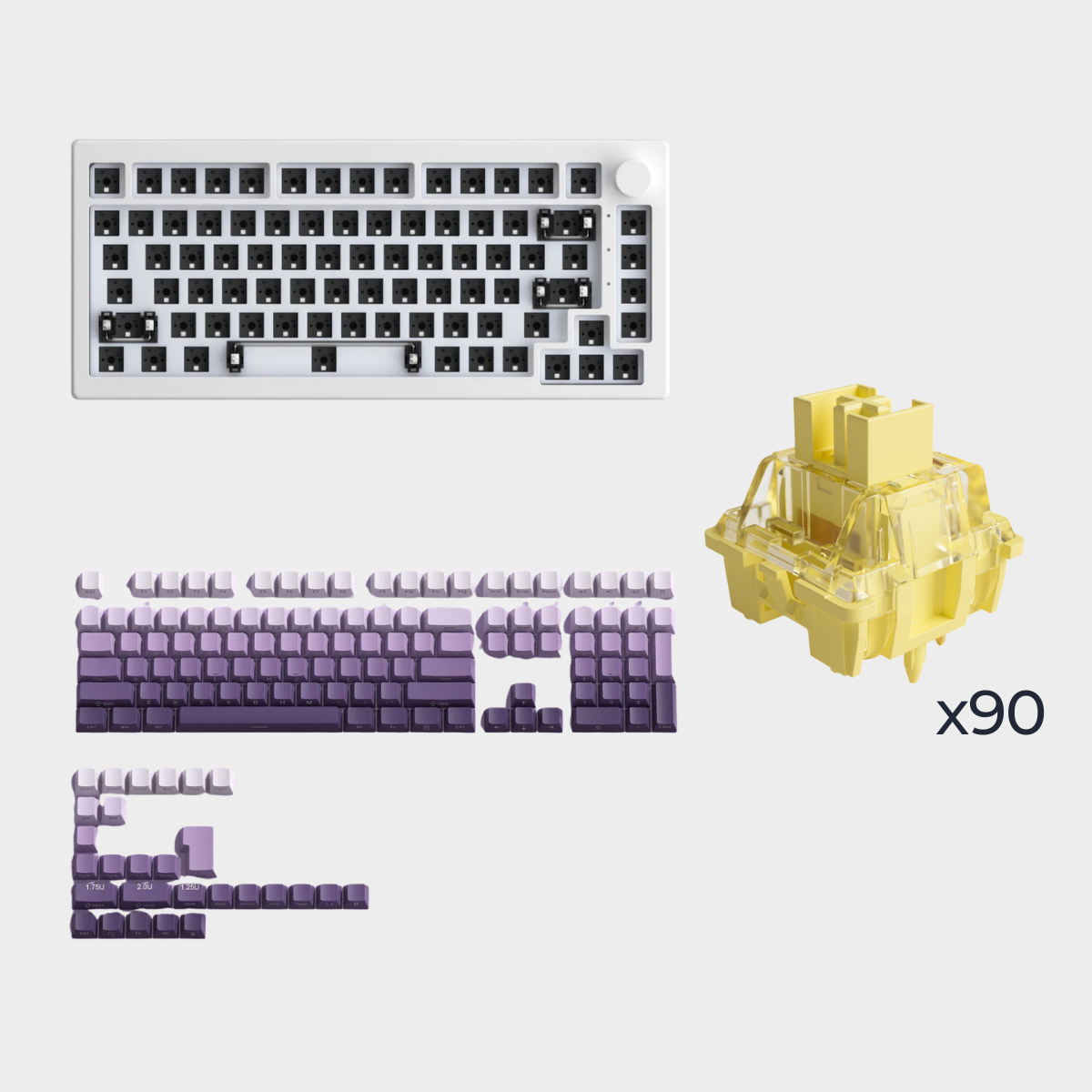 Zestaw Prezentowy Klawiatura DIY - Biała klawiatura dla gracza