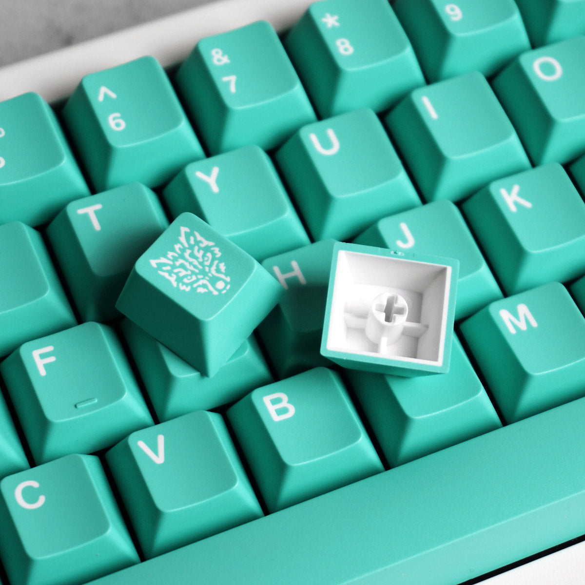 Miętowe keycapy do klawiatury Aifei Mint