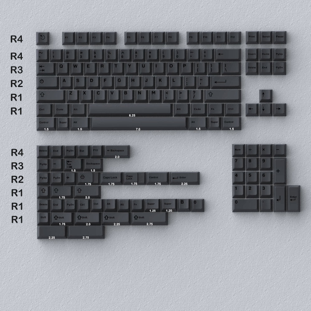 Keycapy Stealth zestaw do klawiatury mechanicznej
