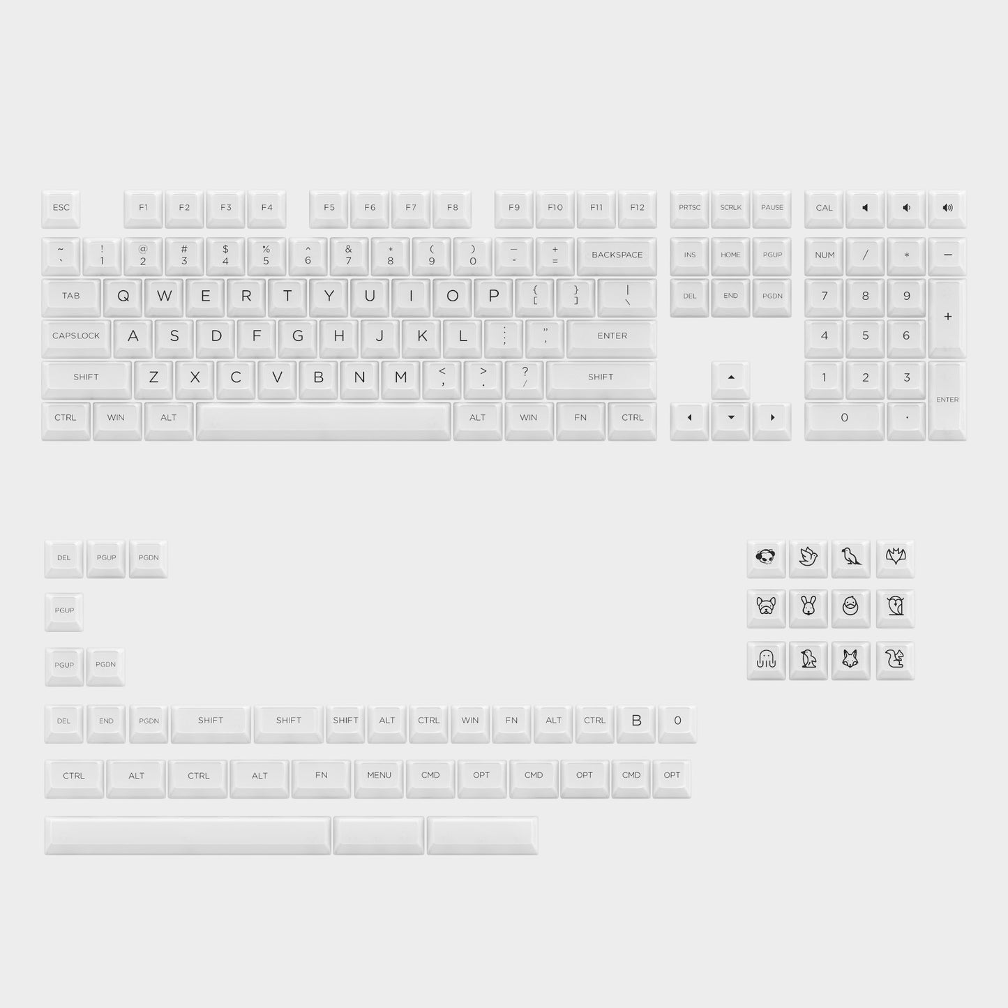 Keycapy Akko ASA Clear Translucent white