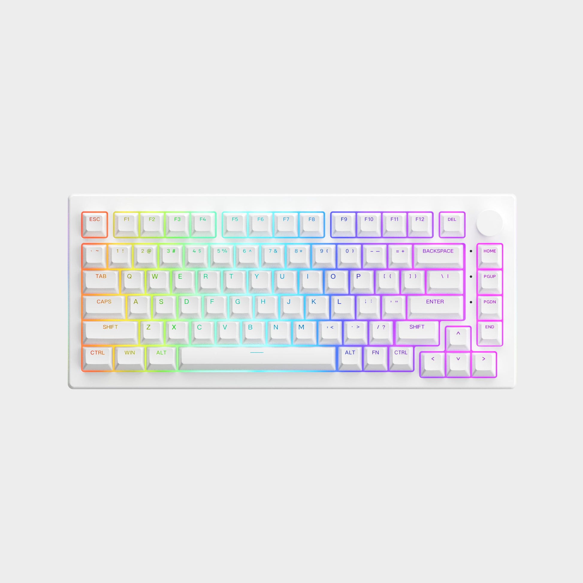 Keycapy AKKO ASA Shine-Through białe RGB