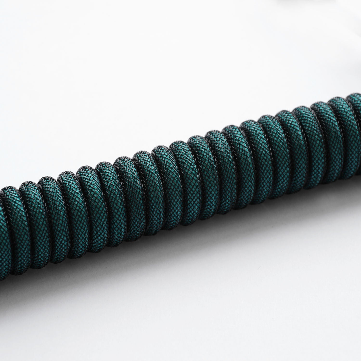 Kabel USB-C do klawiatury skręcony zielony