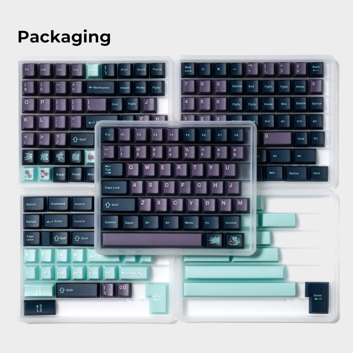 Zestaw estetycznych keycapów XVX Abyss Mirage