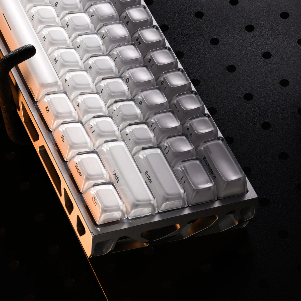 Błyszczące białe keycapy Jelly R2 White