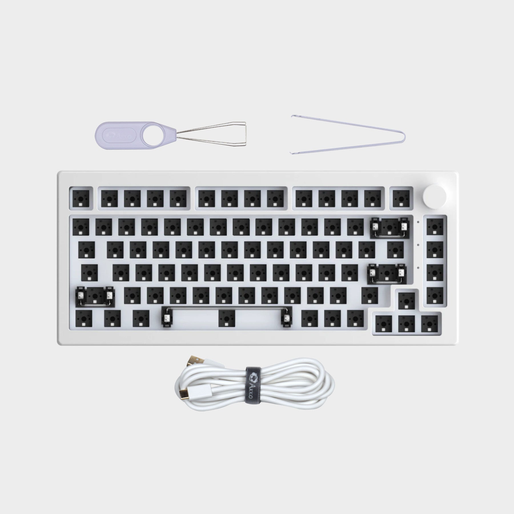 Klawiatura Mechaniczna Akko 5075B Moonlight White VIA