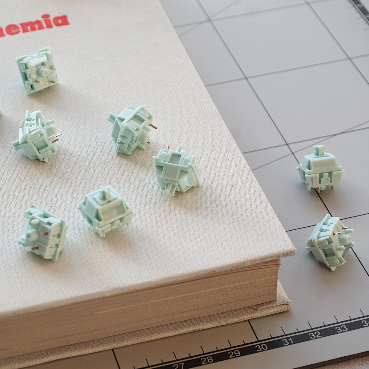 Ciche switche liniowe Gateron Mint Smoothie