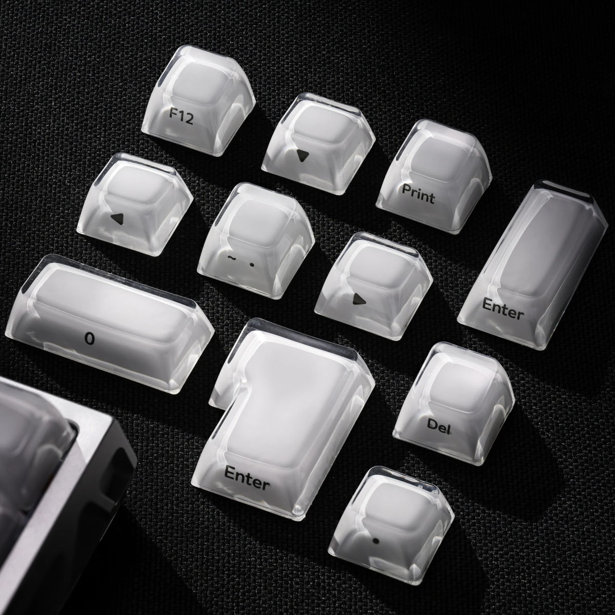 Mlecznobiałe keycapy Jelly R2 White